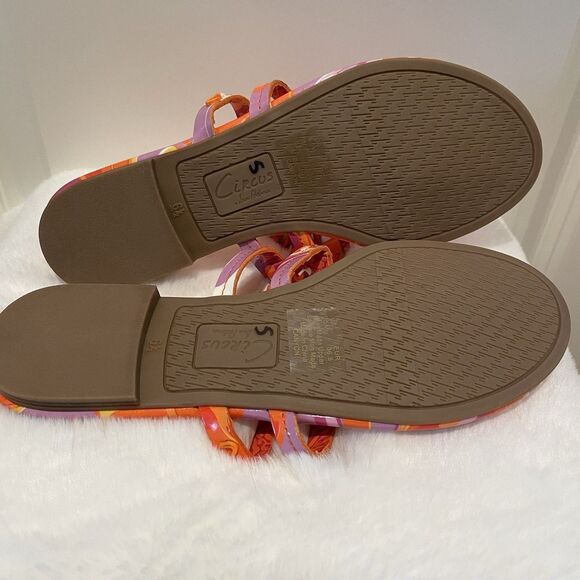 Women Shoes Sandals Size 6 1/2 Circus NY Sam Edelman OrangeMedallion Tie Dye NEW - Picture 6 of 12